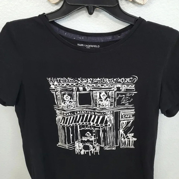Karl Lagerfeld Paris Cafe T-Shirt - Picture 10 of 12